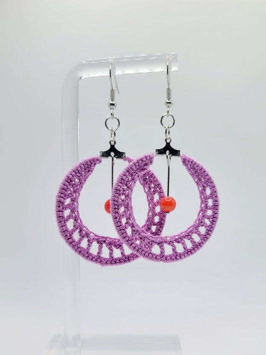 Hanging circles with beads