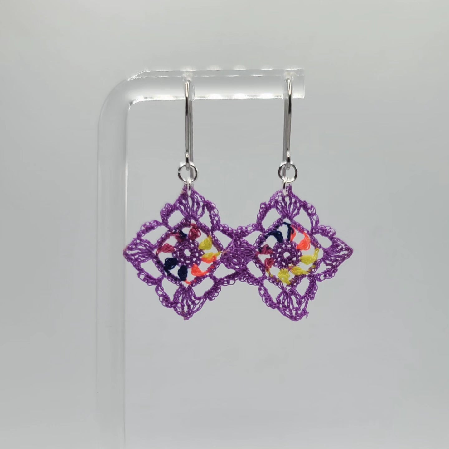 *Micro purple granny squares*