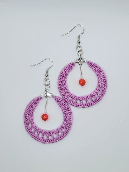 Hanging circles with beads